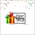 Black History Month Vector Template Design Illustration Royalty Free Stock Photo