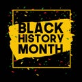 Black History Month Vector Template Design Illustrator Royalty Free Stock Photo