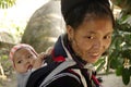 Black Hmong ethnic woman and baby