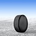 Black hockey puck