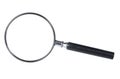 Black holder magnifying glass isolated on white