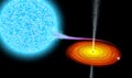 Black hole absorbs star, Astronomically accurate 3D illustration