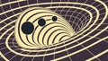 Black hole abstract, space and physics illustration vector design Generative AI Royalty Free Stock Photo