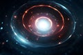 black hole, bright circle light, sci-fi concept, Generated AI Royalty Free Stock Photo