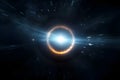 black hole, bright circle light, sci-fi concept, closeup, Generated AI Royalty Free Stock Photo