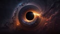 black hole in galaxy, generative ai