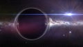 Black hole with gravitational lens effect and the Milky Way galaxy