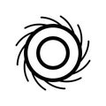 black hole icon vector Royalty Free Stock Photo