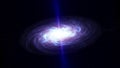 Black Hole Inside Disk Spiral Galaxy Shooting Out Powerful Jets Of Radiation