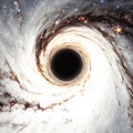Black hole isolated on white background Royalty Free Stock Photo