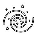 Black hole Line Style vector icon which can easily modify or edit