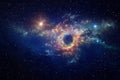 Black hole and nebula in outer space Royalty Free Stock Photo