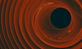 Black hole or portal into deep dark space with red fluid lava rotating around. Royalty Free Stock Photo