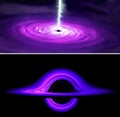 Black Hole in rotation. Elements of this image furnished by NASA. 3D illustration