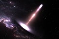 Black hole is shooting particle jets