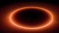 A Black Hole In The Sky With A Bright Orange Ring Royalty Free Stock Photo