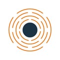 Black, hole, space, wormhole icon. Editable vector logo Royalty Free Stock Photo