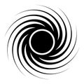 Black hole spiral shape vortex portal icon black color vector illustration flat style image Royalty Free Stock Photo