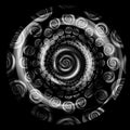 Black Hole Spirals and Circles Royalty Free Stock Photo