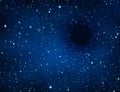 Black hole in universe. Wormhole and stars in outer space. Blue nebula with mystery hole in deep cosmos. Space nebula concept for Royalty Free Stock Photo