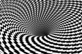 Black hole vortex black and white abstract background