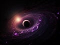Black hole warps space and time. Imagination of a black hole. Royalty Free Stock Photo