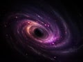 Black hole warps space and time. Imagination of a black hole. Royalty Free Stock Photo