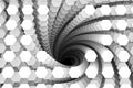 Black hole white hexagon abstract background 3D