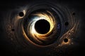 black holes and falling stars on dark background Generative AI Royalty Free Stock Photo