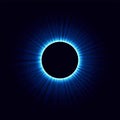 Black holes in the space. Abstract vector background with blue toned swirl and hole in center or collapsar isolated on Royalty Free Stock Photo