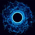 Black holes in the space. Abstract vector background with blue toned swirl and hole in center or collapsar isolated on Royalty Free Stock Photo