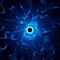 Black holes in the space. Abstract vector background with blue toned swirl and hole in center or collapsar isolated on Royalty Free Stock Photo