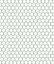 Black hollow hexagons on a white background