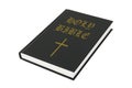 Black holy bible on white with clipping path