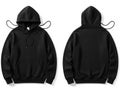 Black hoodie front and back view isolated on white background Royalty Free Stock Photo
