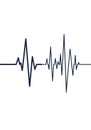 A heartbeat graph or ECG, characterized by varying amplitudes and Royalty Free Stock Photo
