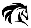 Black horse head logo