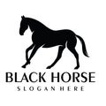 Black Horse Logo Design Royalty Free Stock Photo