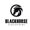 Black Horse Logo Design Royalty Free Stock Photo