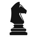 Black horse piece icon, simple style Royalty Free Stock Photo