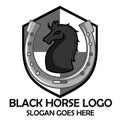 Black horse vector logo Royalty Free Stock Photo