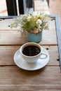 Black hot coffee, Delicious Coffee Drink Royalty Free Stock Photo