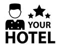 Black hotel symbol