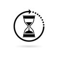 Black Hourglass, Sandglass, Sand timer, Sand clock icon Royalty Free Stock Photo