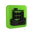 Black House flood icon isolated on transparent background. Home flooding under water. Insurance concept. Security