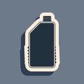 Black Household chemicals blank plastic bottle icon on grey background. Liquid detergent or soap, stain remover, laundry Royalty Free Stock Photo