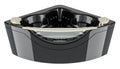 Black hydromassage tub, bathtub. 3D rendering Royalty Free Stock Photo