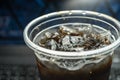 Black Ice coffee top view Royalty Free Stock Photo