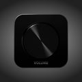 Black icon for application, podcast, music. Realistic style Royalty Free Stock Photo