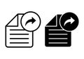 File Share Black Icon Bundle for Document Distribution and Easy Collaboration Royalty Free Stock Photo